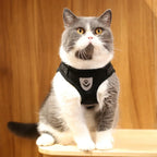 Cat Harness and Leash Set – Adjustable Reflective Mesh Vest