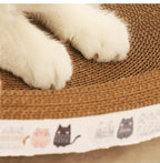 Corrugated Cat Scratching Post with Catnip & Lounge Bed