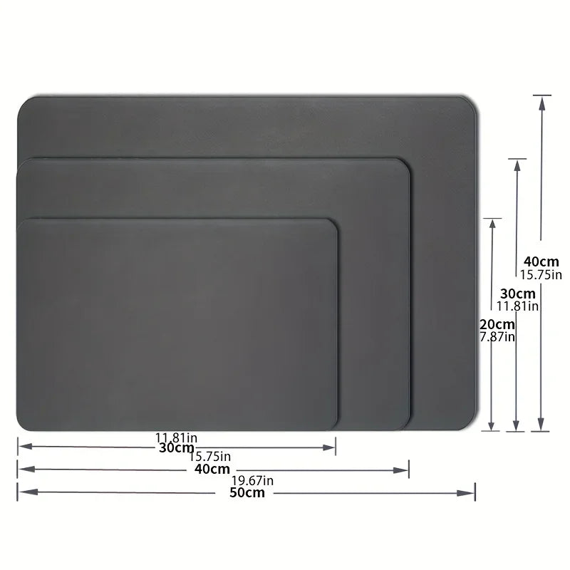1pc Coffee Maker Mat For Kitchen Counter Protector Rubber Padded Absorbent Dish Drying Mat Super Anti-slip Bar Mat