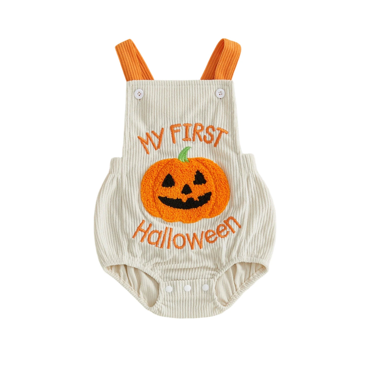 0-18M Newborn Infant Baby Boy Girl Halloween Romper Embroidered Sleeveless Overall Bodysuit