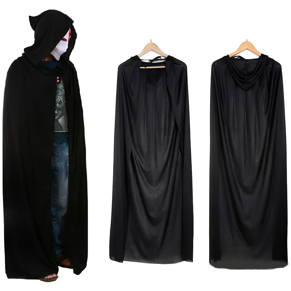 1PC Halloween Party Adult Grim Reaper Black Cloak Festival Costumes Halloween Vampire Wizard Cosplay Costume Props