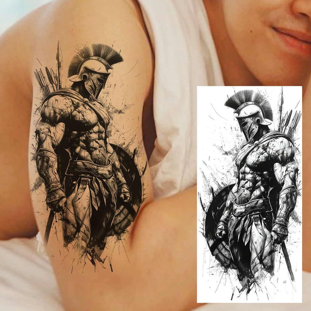 1 Sheet Evil Grim Reaper Skull Temporary Tattoos For Men Women Waterproof Fake Tattoos 3D Dragon Scorpion Warrior Tatoo Stickers