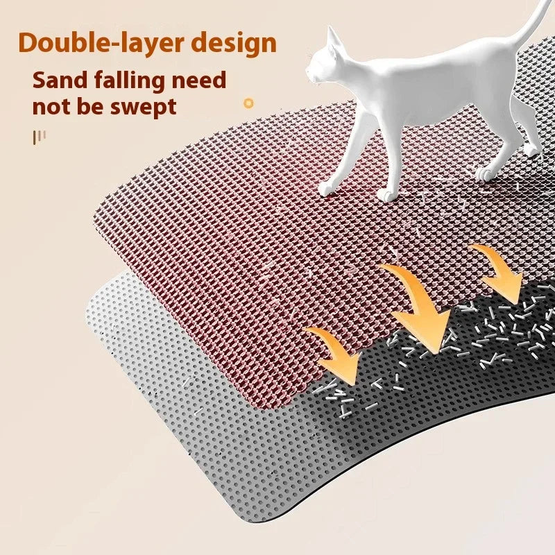 Cat Litter Mat – Washable Waterproof Double Layer EVA Pad