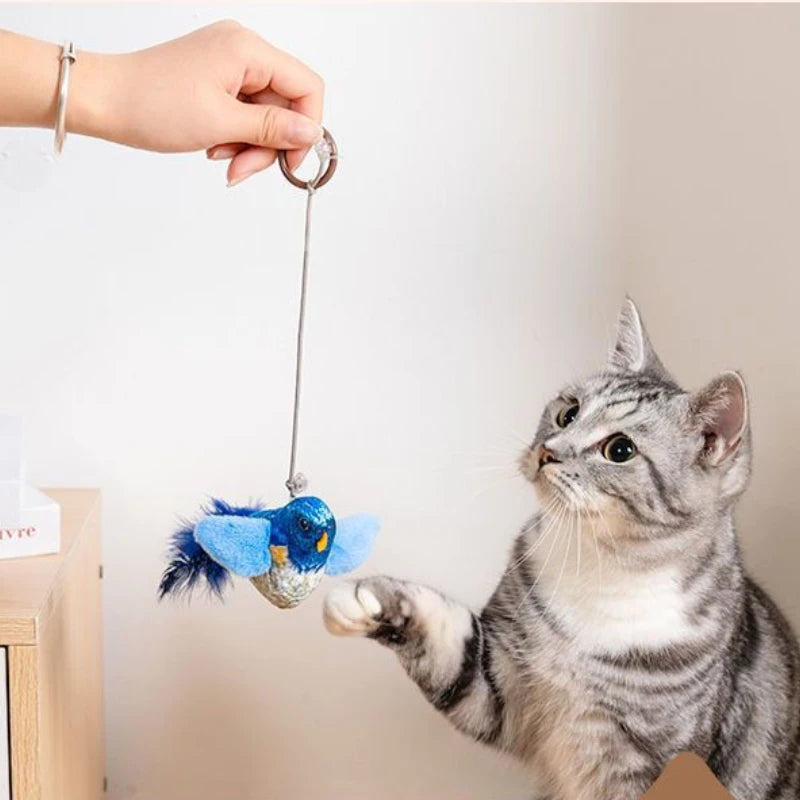 Interactive Bird Cat Toy – Teaser with Catnip
