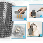 Cat Corner Groomer – Wall Mount Self Grooming Brush