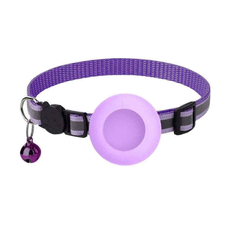 AirTag Cat Collar, Reflective Breakaway Collar With Bell