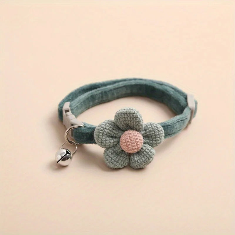 Plaid Cat Collar with Tie Bow, Adjustable Nylon Pet Accessory