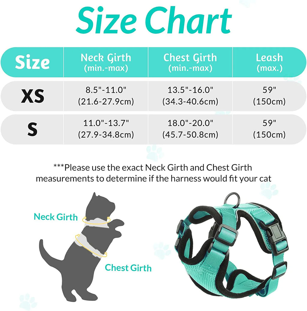 Cat Harness and Leash – Soft Adjustable Vest for Walking