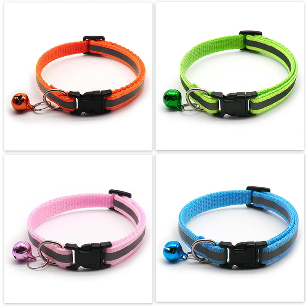 Reflective Cat Collar with Bell, Adjustable Breakaway 2-Pack