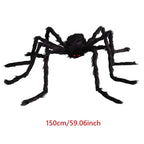 Horror Halloween Plush Spider Decoration Giant Halloween Spiders Web Party Prop Haunted Outdoor Chamber Prank Black Spider Decor
