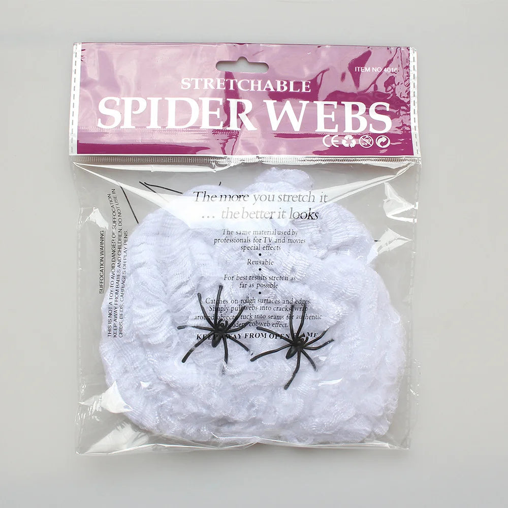30/50/75/150/200cm Halloween Simulation Seven-Color/Black Spider Haunted House Bar Horror Outdoor Decoration Props Spider Web.