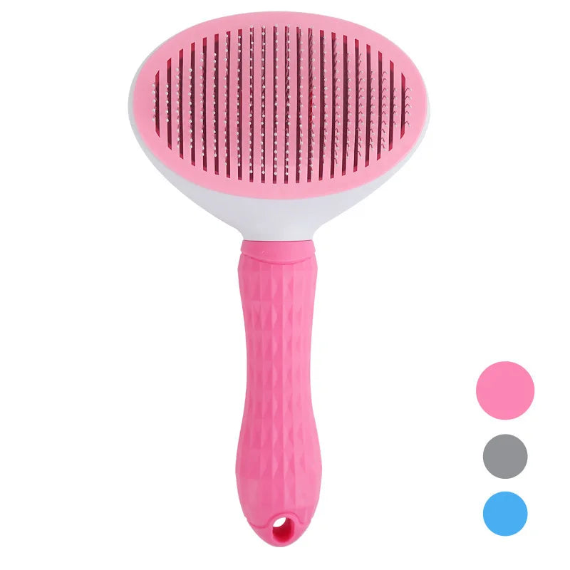 Dog Grooming Brush Self Cleaning Pet Hair Removal Comb