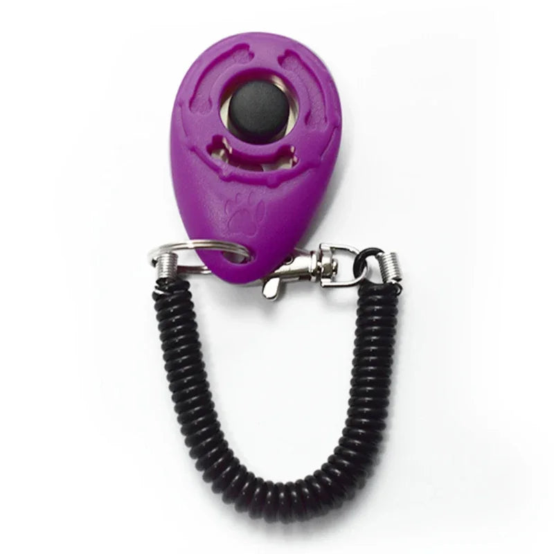 Dog Training Clicker Plastic Adjustable Wrist Strap Pet Trainer