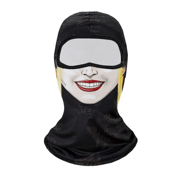 1pc Balaclava Face Mask Clown Ghost Skull Mask, Breathable Windproof, UV Sun Dust Protective Full Face Cover For Summer Sprin