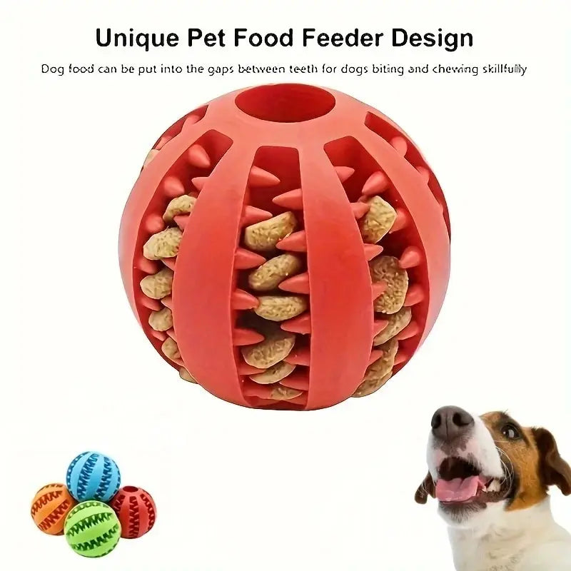 Dog Treat Ball – Rubber Chew & Teeth Cleaning Toy