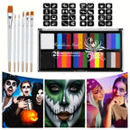 26 Colors Body Paint Set with Brushes and Stickers Water-Soluble UV Luminous Face Body Paint Art for Stage Performances Makeup