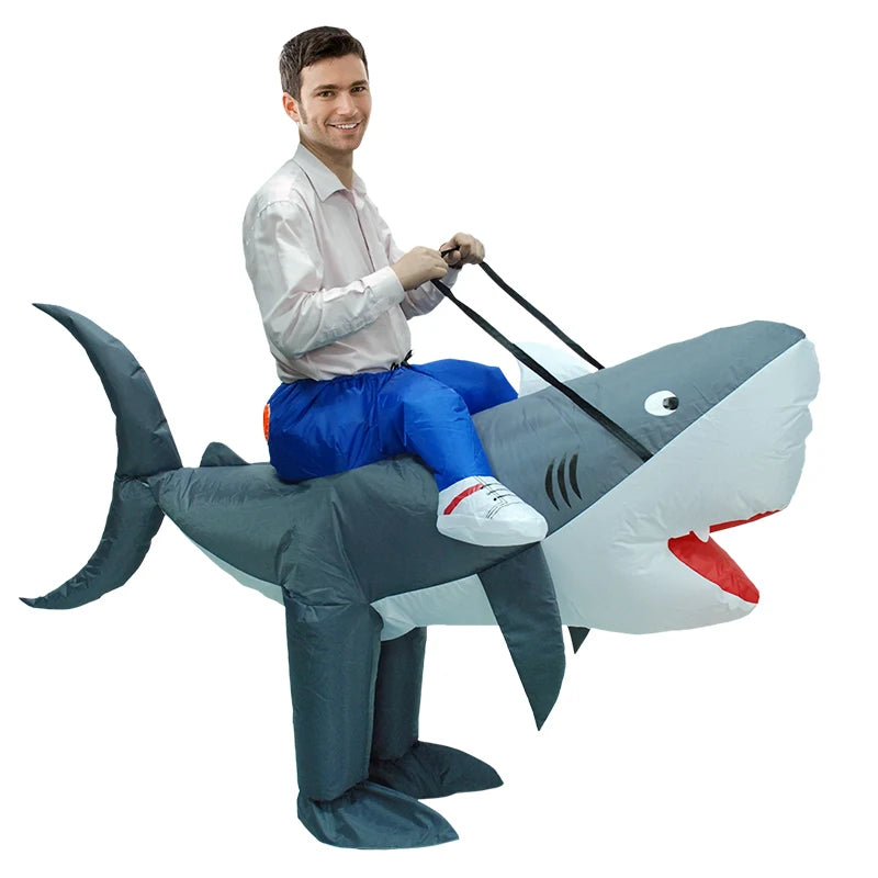Cosplay T-REX Dinosaur Inflatable Costume Party Costumes Fancy Mascot Anime Halloween Costume For Adult Kids Dino Cartoon