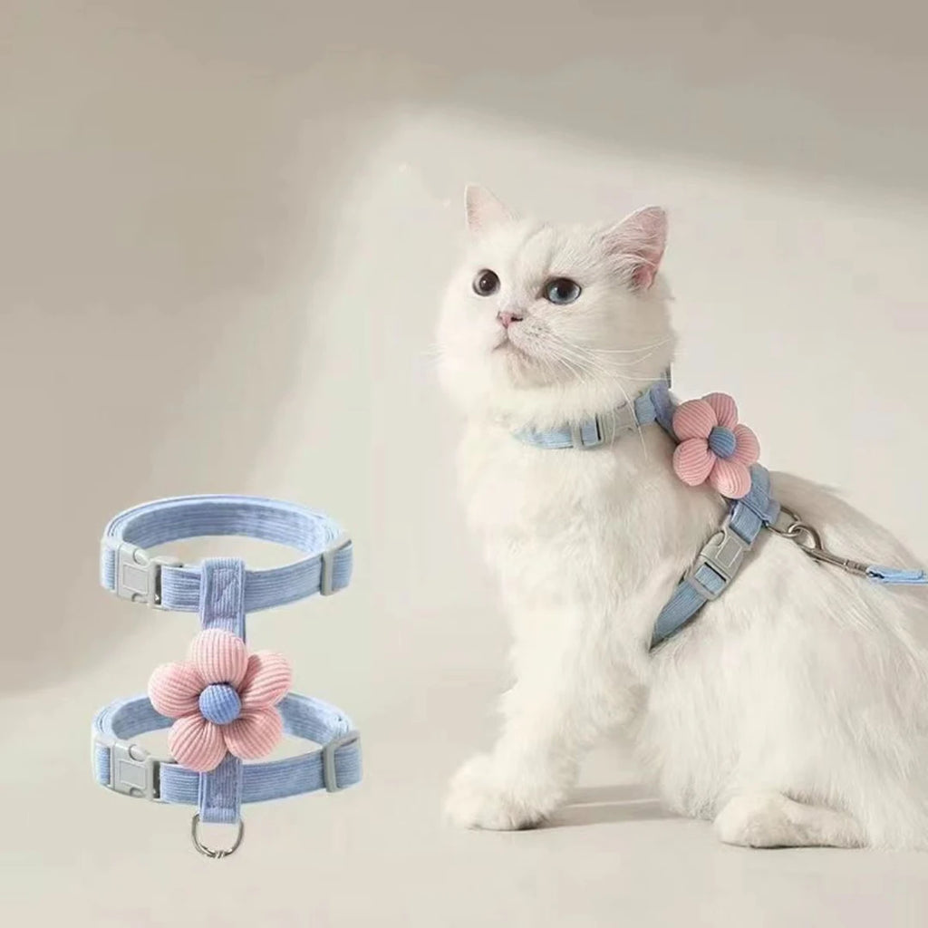 Cat Harness and Leash Set – Adjustable Breathable Vest