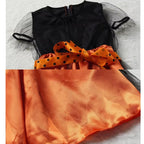 2-15Y Kids Halloween Witch Costume Girls Cosplay Dresses Halloween Pumpkin Clothes Baby Bat Party Cosplay Outfit Gift