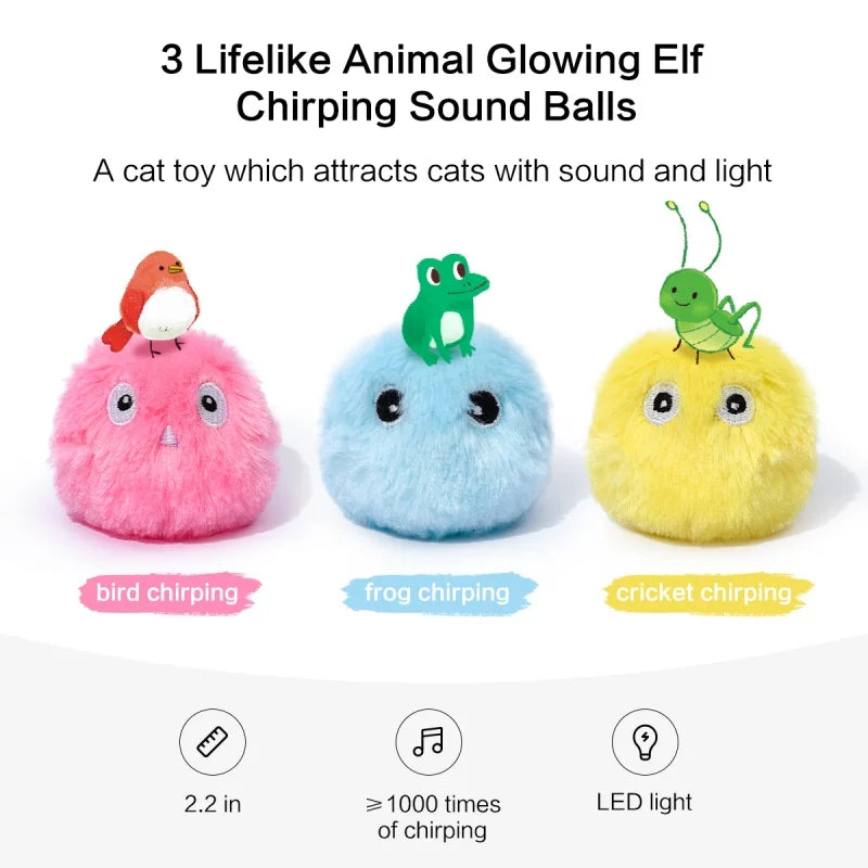 Interactive Cat Toy – Electric Squeaky Ball with Catnip
