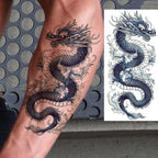 1 Sheet Evil Grim Reaper Skull Temporary Tattoos For Men Women Waterproof Fake Tattoos 3D Dragon Scorpion Warrior Tatoo Stickers