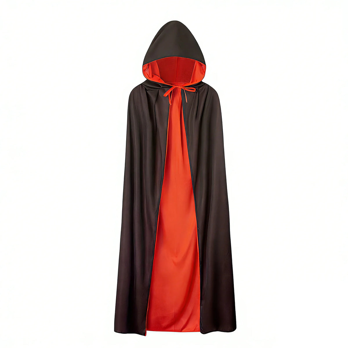 Halloween Vampire Cloak Reversible Stand Collar Cloak Hooded Cape Costume Gothic Robe for Party Cosplay Masquerade Haunted House