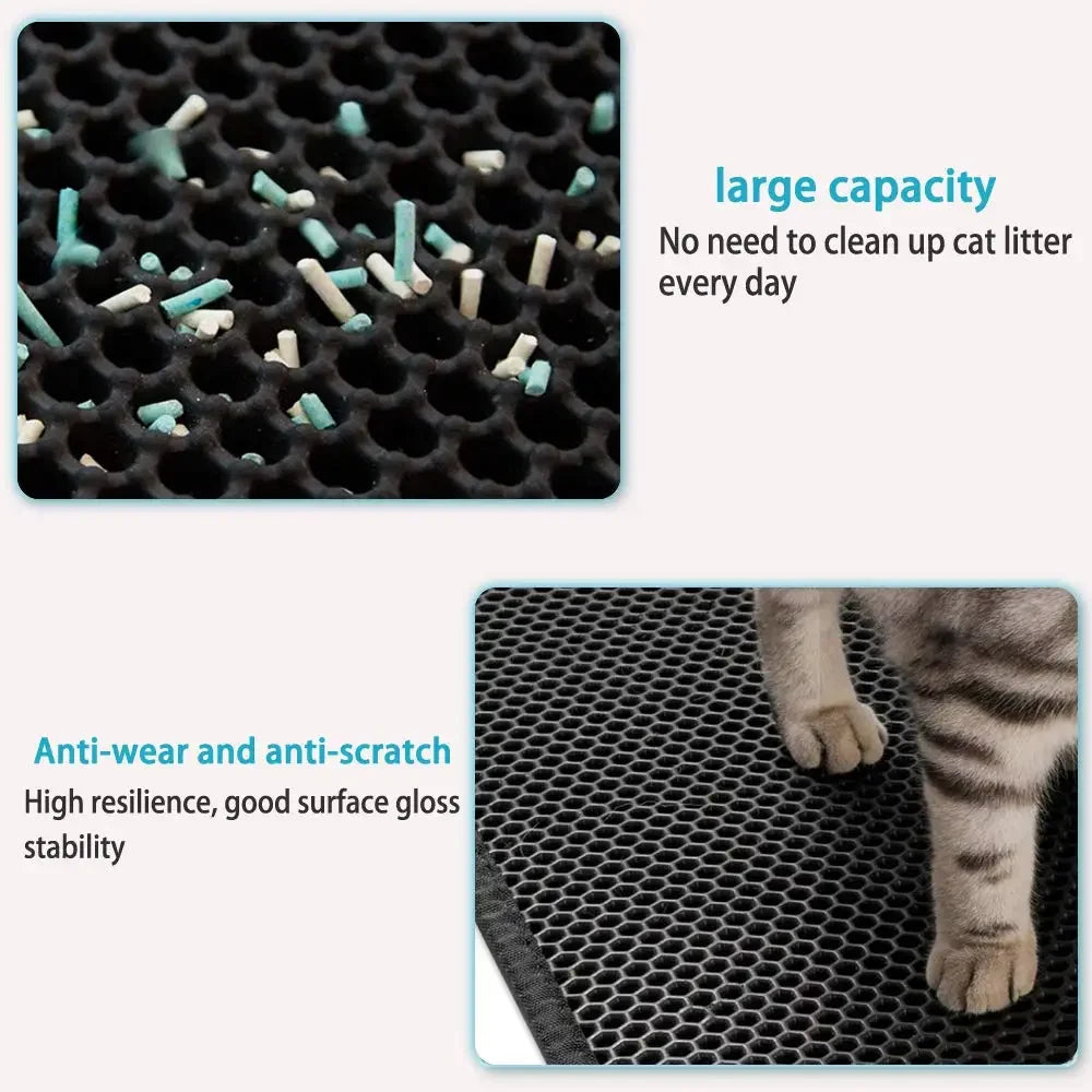 Cat Litter Mat – Double Layer Waterproof Litter Box Mat