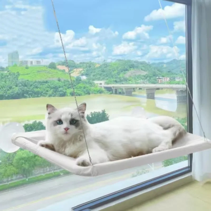 20kg Capacity Cat Hammock with Rock Climbing Frame Comfortable Sunny Window Seat Hanging Pet Bed for Kittens New Pet Supplies