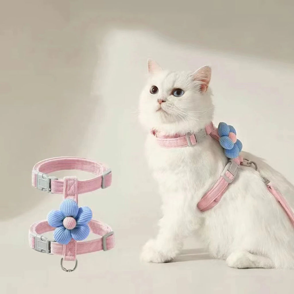 Cat Harness and Leash Set – Adjustable Breathable Vest