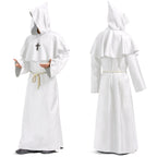 Medieval Monk Robe Friar Costume Cosplay Halloween Grim Reaper Priest Shawl Wizard Outfit Europe America Fantasy for Men