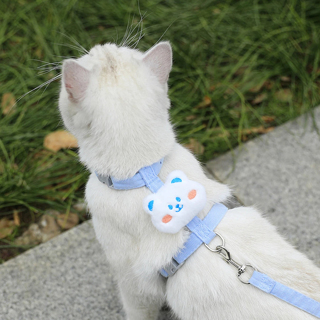 Cat Harness and Leash Set – Adjustable Breathable Vest
