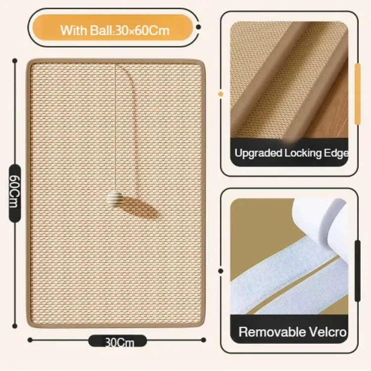 Cat Scratch Mat, Sisal Furniture Protector & Scratching Pad