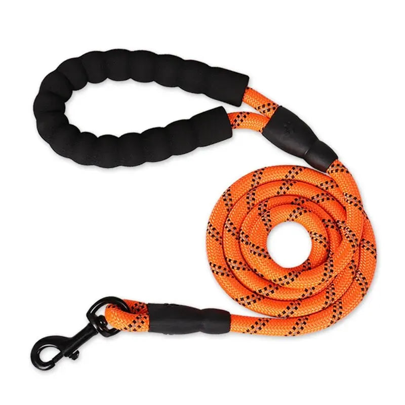 Reflective Dog Leash Heavy Duty Nylon Padded Handle