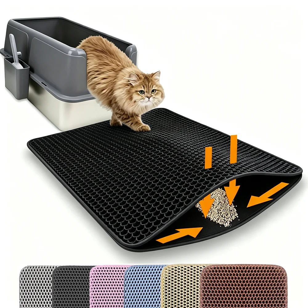 Cat Litter Mat – Double Layer Waterproof Litter Trapper