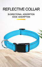 Reflective Dog Collar, Adjustable Nylon Safety Collar for Small Dogs