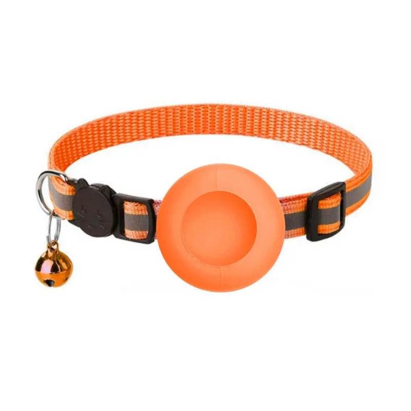 AirTag Cat Collar, Reflective Breakaway Collar with Bell