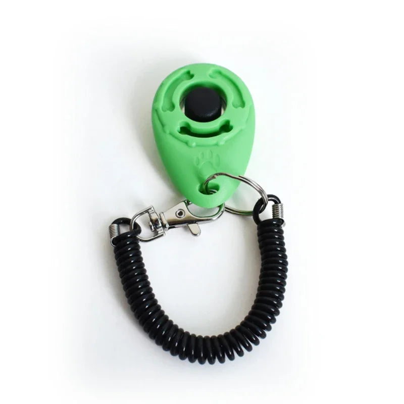 Dog Training Clicker Plastic Adjustable Wrist Strap Pet Trainer