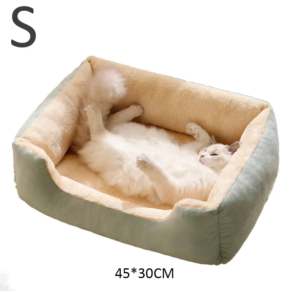 Cat Bed, Soft Plush Kitten Sleeping Cushion for Home