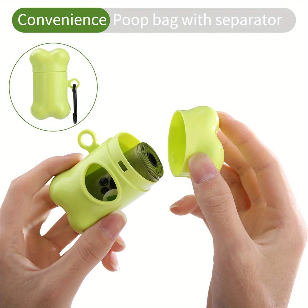 Biodegradable Dog Poop Bags, 8 Rolls, Unscented & Leak-Proof