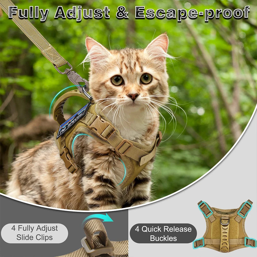 Cat Harness – Adjustable Soft Mesh Vest for Walking