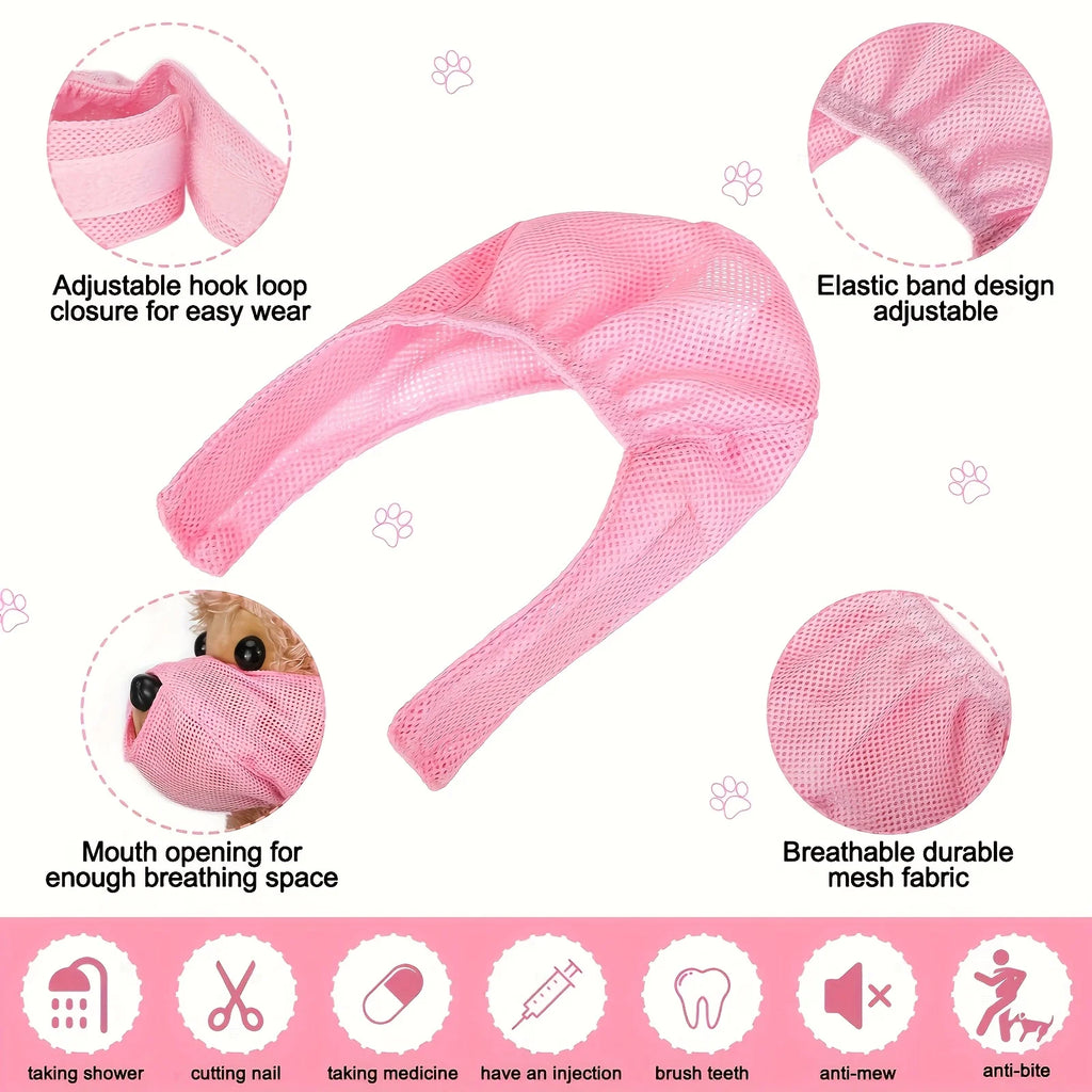 Cat Muzzle – Adjustable Breathable Mesh Grooming Cover