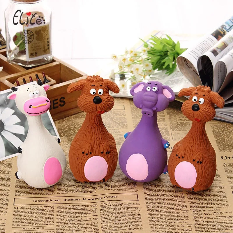 Dog Squeaky Chew Toy – Rubber Dental Toy for Dogs