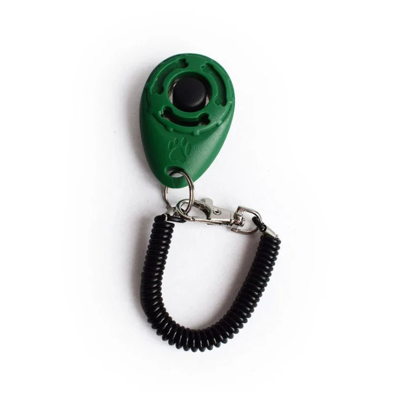 Dog Training Clicker Plastic Adjustable Wrist Strap Pet Trainer
