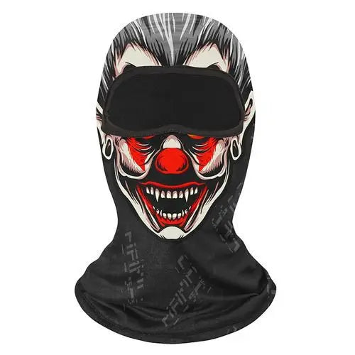 1pc Balaclava Face Mask Clown Ghost Skull Mask, Breathable Windproof, UV Sun Dust Protective Full Face Cover For Summer Sprin