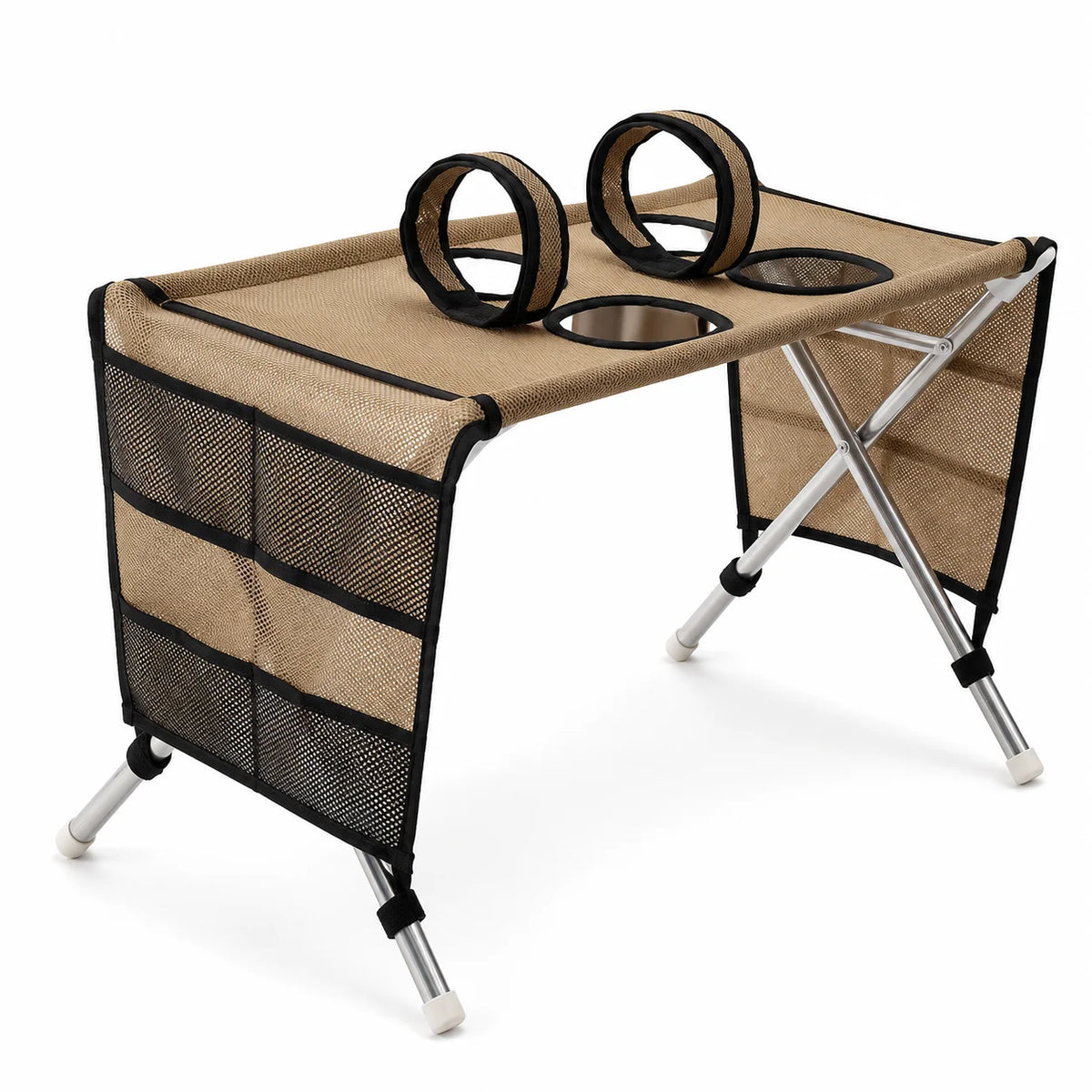 Foldable Pet Grooming Table Adjustable Dog Cat Hair Brushing Bath Stand Multi-Hole Non-Slip Portable Grooming Platform