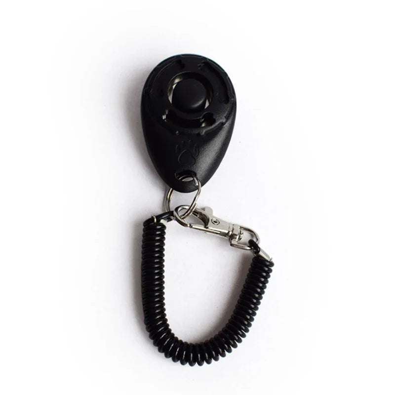 Dog Training Clicker Plastic Adjustable Wrist Strap Pet Trainer