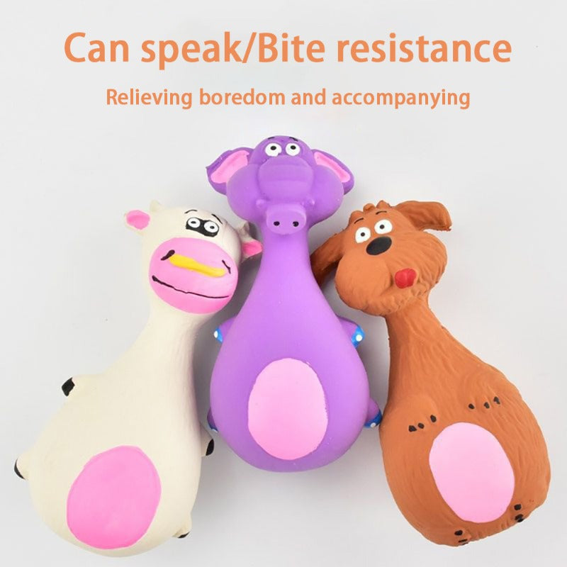 Dog Squeaky Chew Toy – Rubber Dental Toy for Dogs