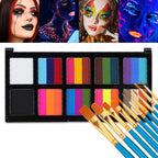 26 Colors Body Paint Set with Brushes and Stickers Water-Soluble UV Luminous Face Body Paint Art for Stage Performances Makeup