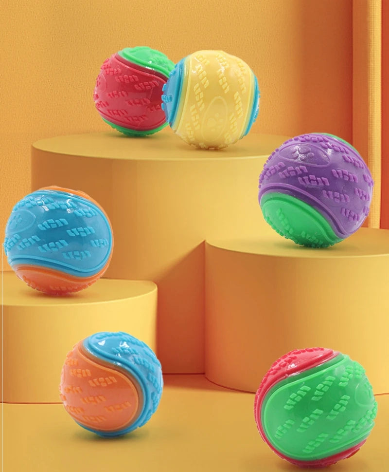 Squeaky Dog Ball – Interactive TPR Teeth Cleaning Toy