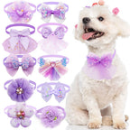 Pet Bow Collar Adjustable Lace Dog & Cat Necktie Set